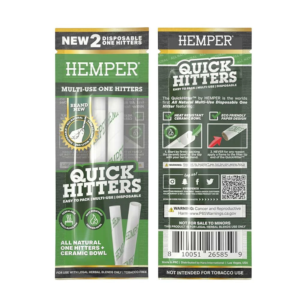 2PK Quickhitter Disposable Chillum - Natural - Image 2