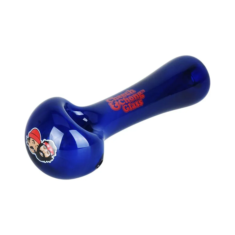 Cheech & Chong Glass Happy Herbs Spoon Pipe | 4.5" - Image 2