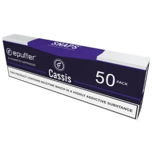 ePuffer SNAPS® Cigalike Cassis Apple Vape Cartomizers 50