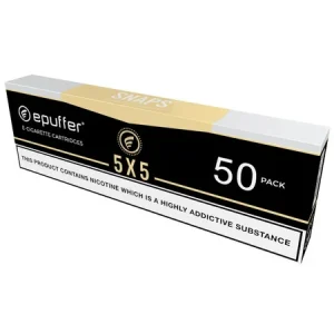 ePuffer SNAPS® Cigalike 5X5 Tobacco Cartomizers 50