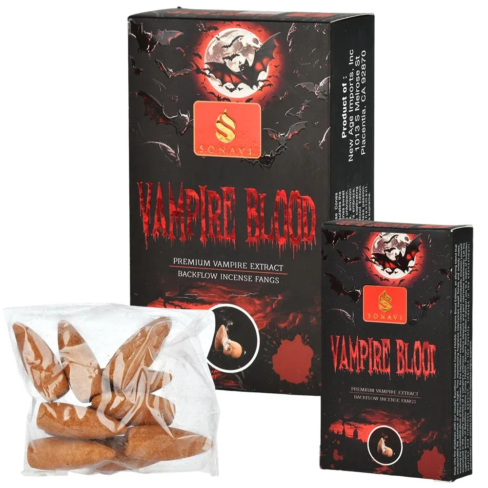 SONAVI Vampire Blood Backflow Incense Cones - 10pc 12 Pk - Image 2