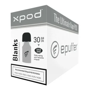 XPOD Blank Refillable Vape Pods 30