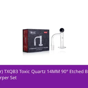 MKGlass (Banger) TXQB3 Toxic Quartz 14MM 90° Etched Bottom Fully Welded Terp Slurper Set