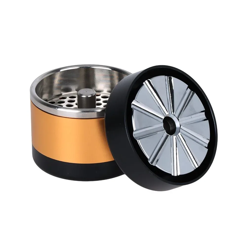 Aluminum Manually Operated Herb Mill - 5pc / 2.5" / Colors Vary - Image 2