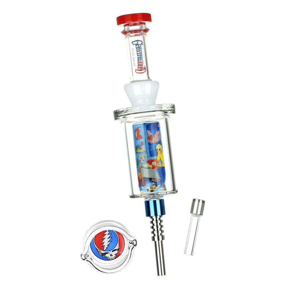 Grateful Dead x Pulsar Inside Print Vapor Vessel & SYF Dab Dish - 9.25" / Deadhead Dorm