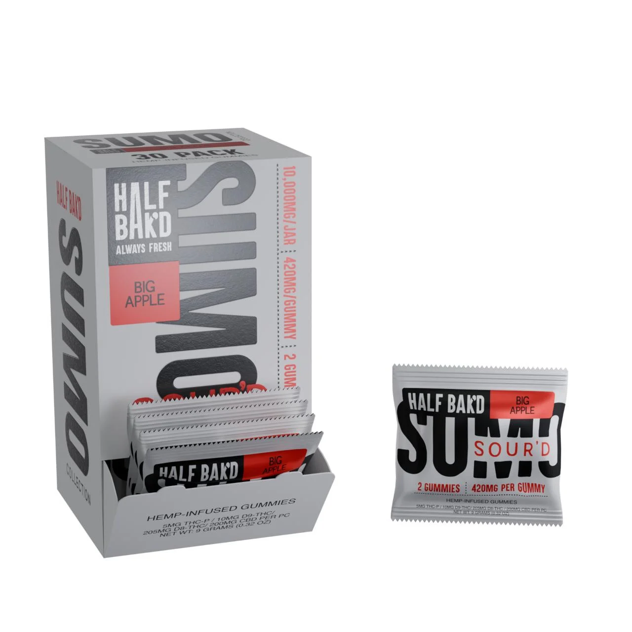 Half Bak'd Sumo Sour'D Blend Infused Gummies | 30 Count