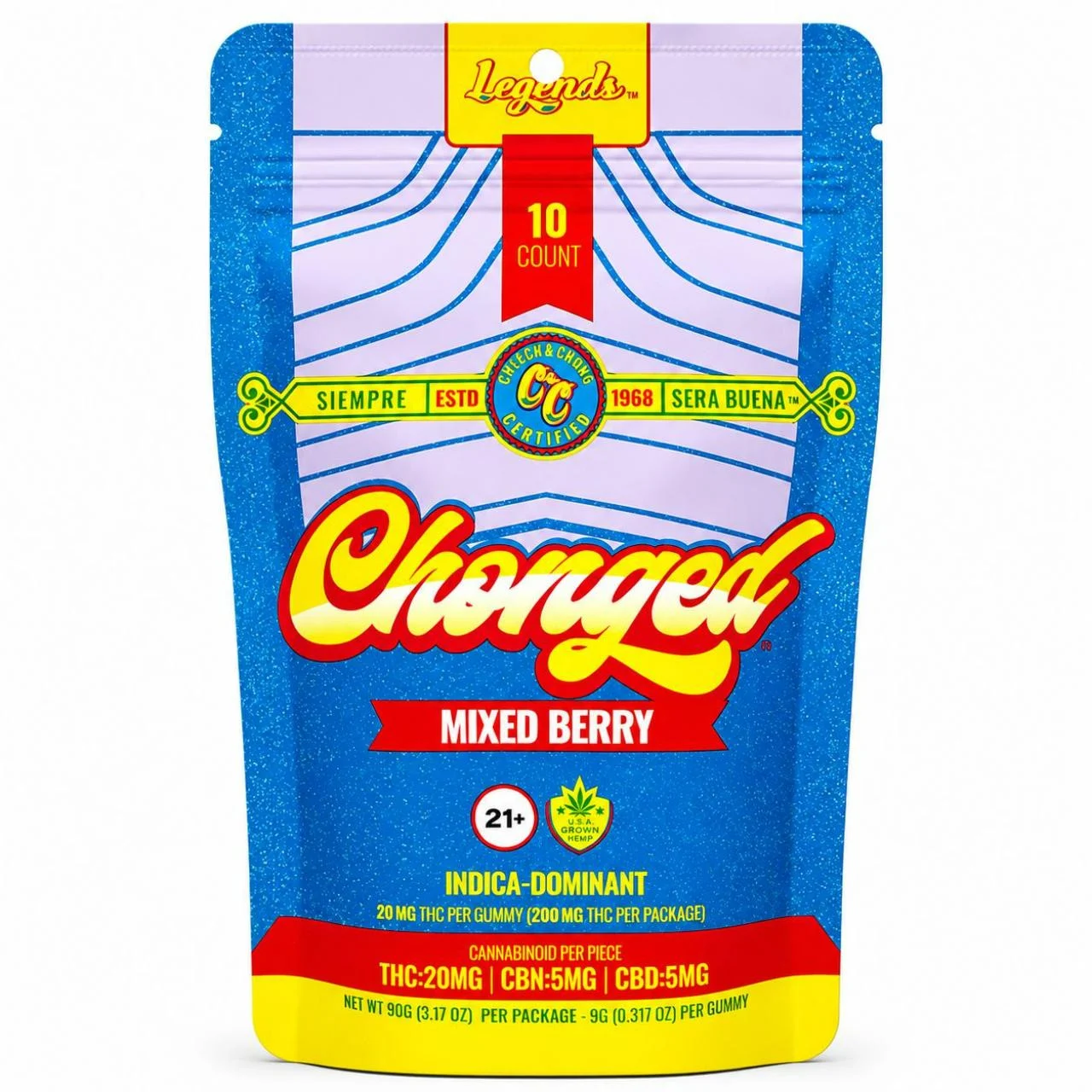 Cheech & Chong Legends Line 200mg 10 Count Gummies | Pack of 1