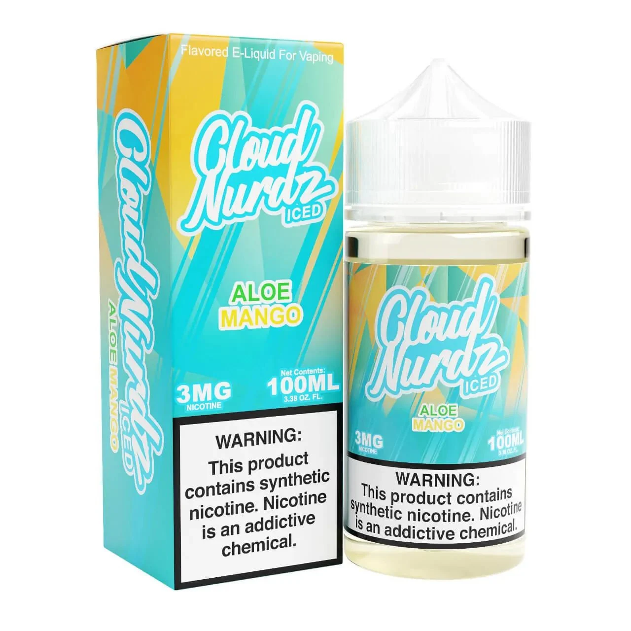 Iced Aloe Mango Synthetic Nicotine 100ml E-Juice | Cloud Nurdz