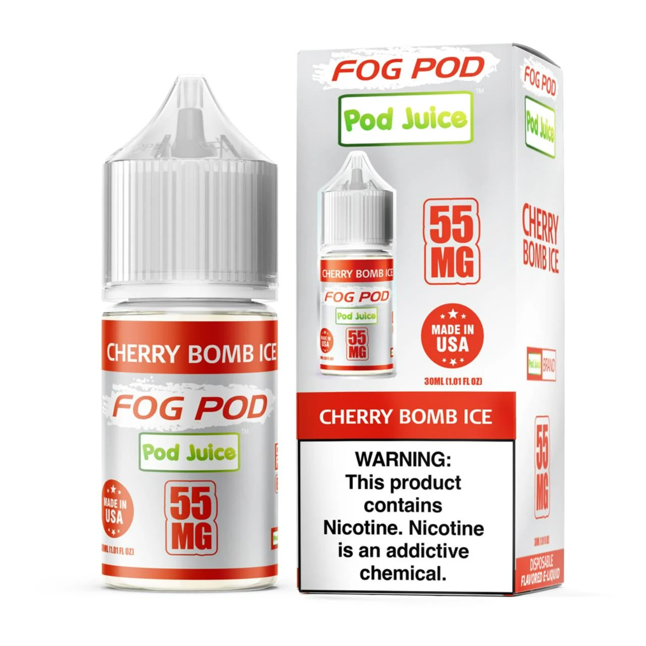 Cherry Bomb Ice Salt 30ml E-Juice | Fog Pod X Pod Juice