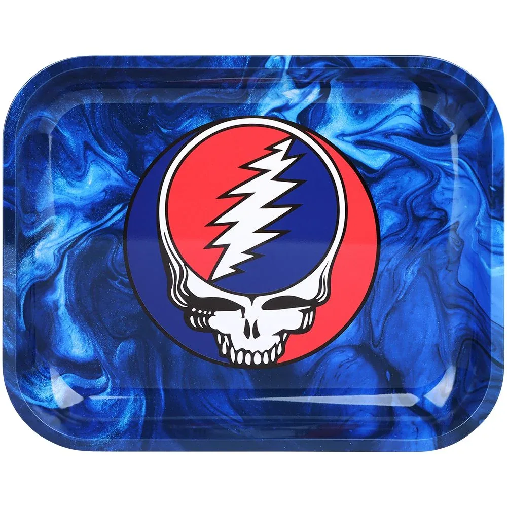 Grateful Dead x Pulsar Large Metal Rolling Tray - Steal Your Face Swirls / 13"x11"