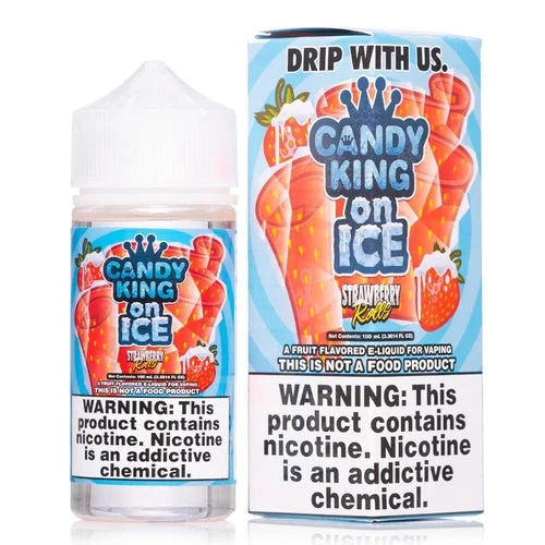 Candy King on Ice Strawberry Rolls EjuIce Synthetic