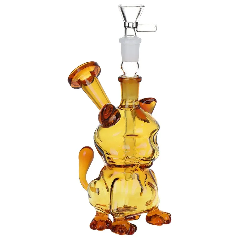 Purr-haps It's A Cat Glass Water Pipe - 6" / 14mm F - Image 2