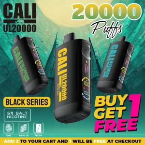 Cali UL20000 Black Series Disposable | 20K Puffs - Buy 1 Get 1 Free