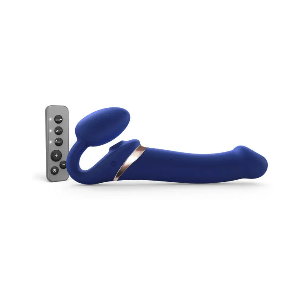 Strap-On-Me Rechargeable Remote-Controlled Multi Orgasm Bendable Strap-On Night Blue L - Image 2