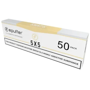 ePuffer SNAPS® Cigalike 5X5 Tobacco Vape Cartomizers 50