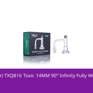 Toxic Glass (Banger) TXQB16 Toxic 14MM 90° Infinity Fully Welded Terp Slurper Set