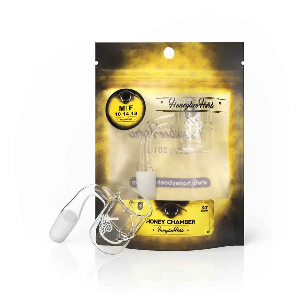 Honey Chamber Quartz Banger - 90° Degree | YL - Image 2