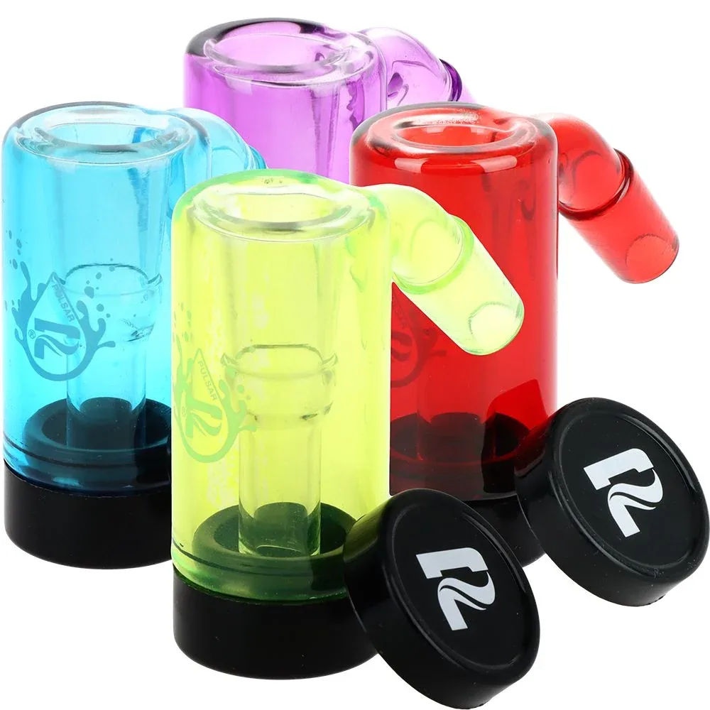 Pulsar Neon Brights Glass Oil Reclaimer | 2.75" | 14mm | Assorted Colors | 4ct Bundle - Image 2