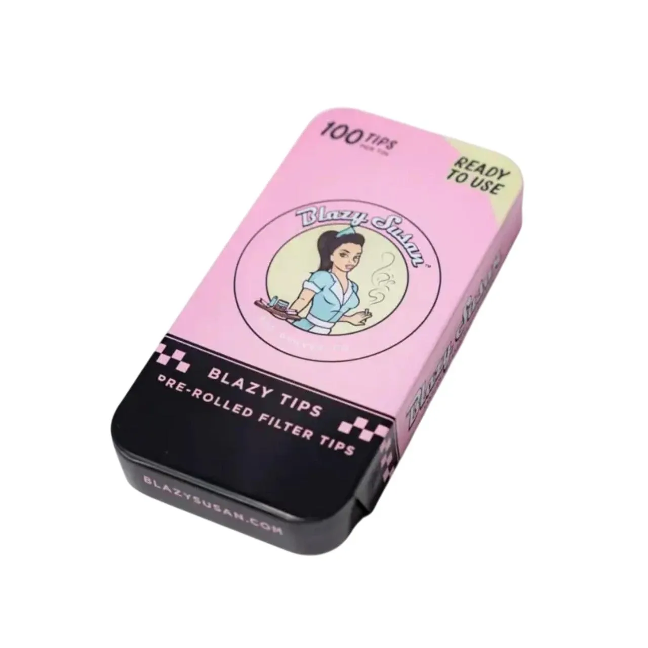 BLAZY SUSAN TIPS IN TIN PINK-100 COUNT | Pack of 1