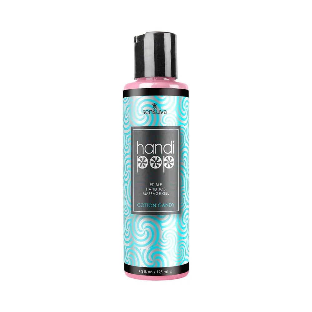 Sensuva HandiPop Edible Massage Gel Cotton Candy 4.2 oz.