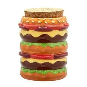 Ceramic Burger Stash Jar