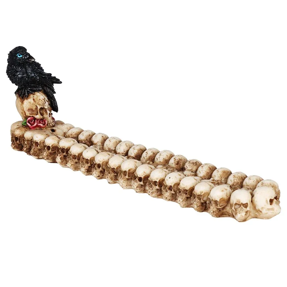 Raven Polyresin Incense Burner - 11"
