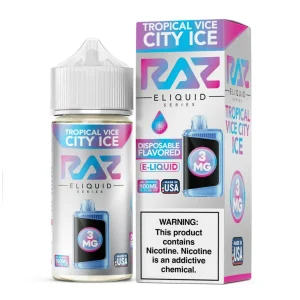 Tropical Vice City Ice Tobacco Free Nicotine E-Juice 100ml | Pod Juice x RAZ