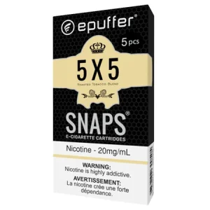 ePuffer SNAPS® Cigalike 5X5 Tobacco Cartomizers