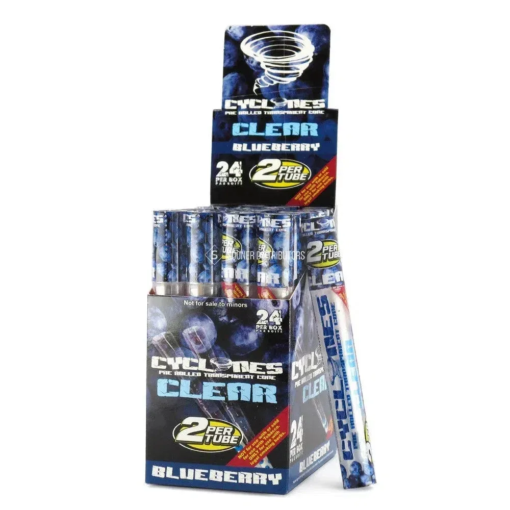Cyclones Clear Pre-Rolled Cones - 24pk Box