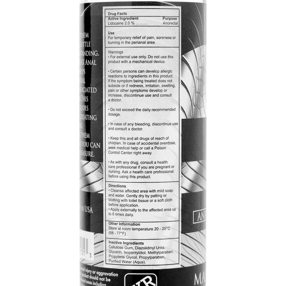 Masters Ass Relax Desensitizing Lubricant 4.25oz - Image 2