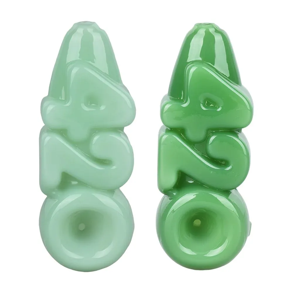 Glass 420 Hand Pipe - 4.25" / Colors Vary