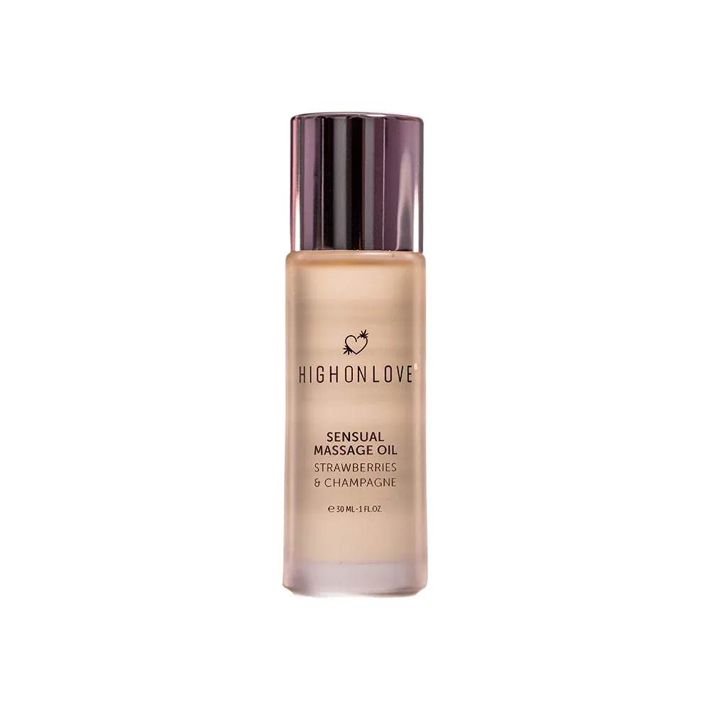 HighOnLove Mini Massage Oil Strawberries & Champagne 1 oz. - Image 2