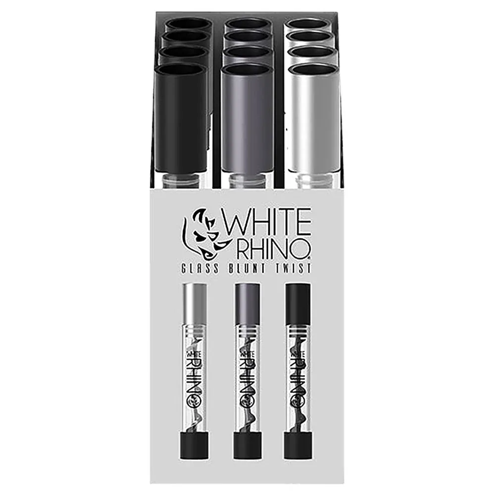 White Rhino Glass Blunt - 3.75" / Assorted Colors 12ct