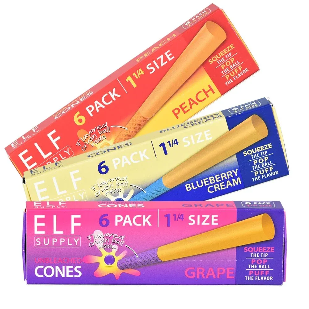 ELF Unbleached Flavor Pop Pre-Rolled Cones | 1 1/4 | 6pc | 20pk - Image 2