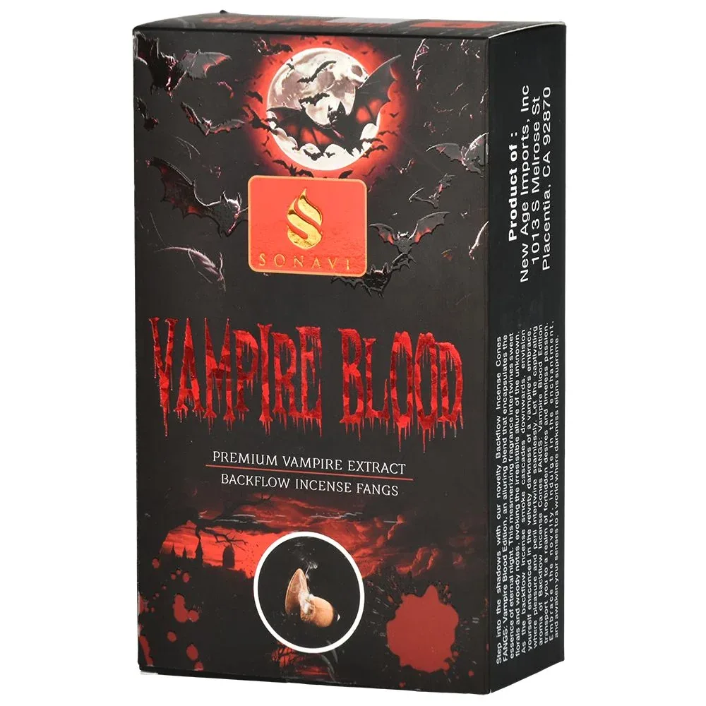 SONAVI Vampire Blood Backflow Incense Cones - 10pc 12 Pk