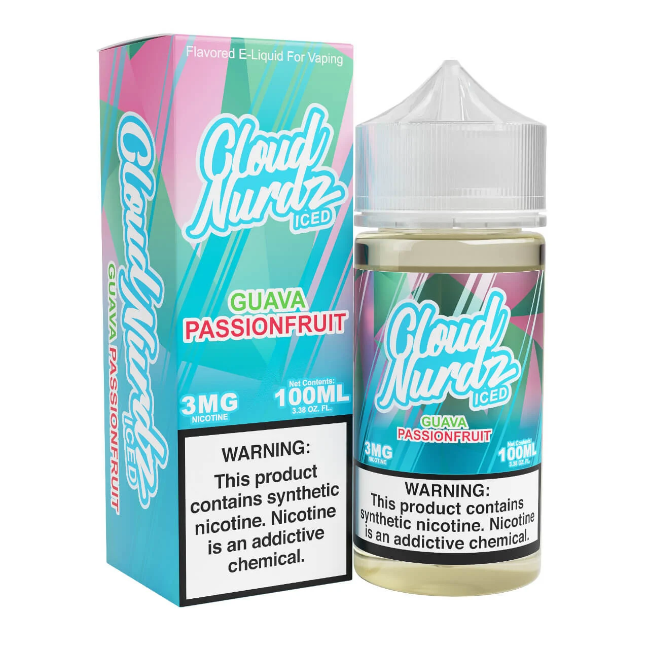 Iced Guava Passion Synthetic Nicotine 100ml E-Juice | Cloud Nurdz