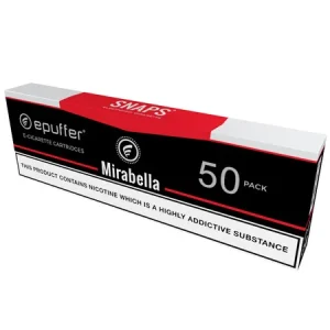 ePuffer SNAPS® Cigalike Mirabella Tobacco Vape Cartomizers 50