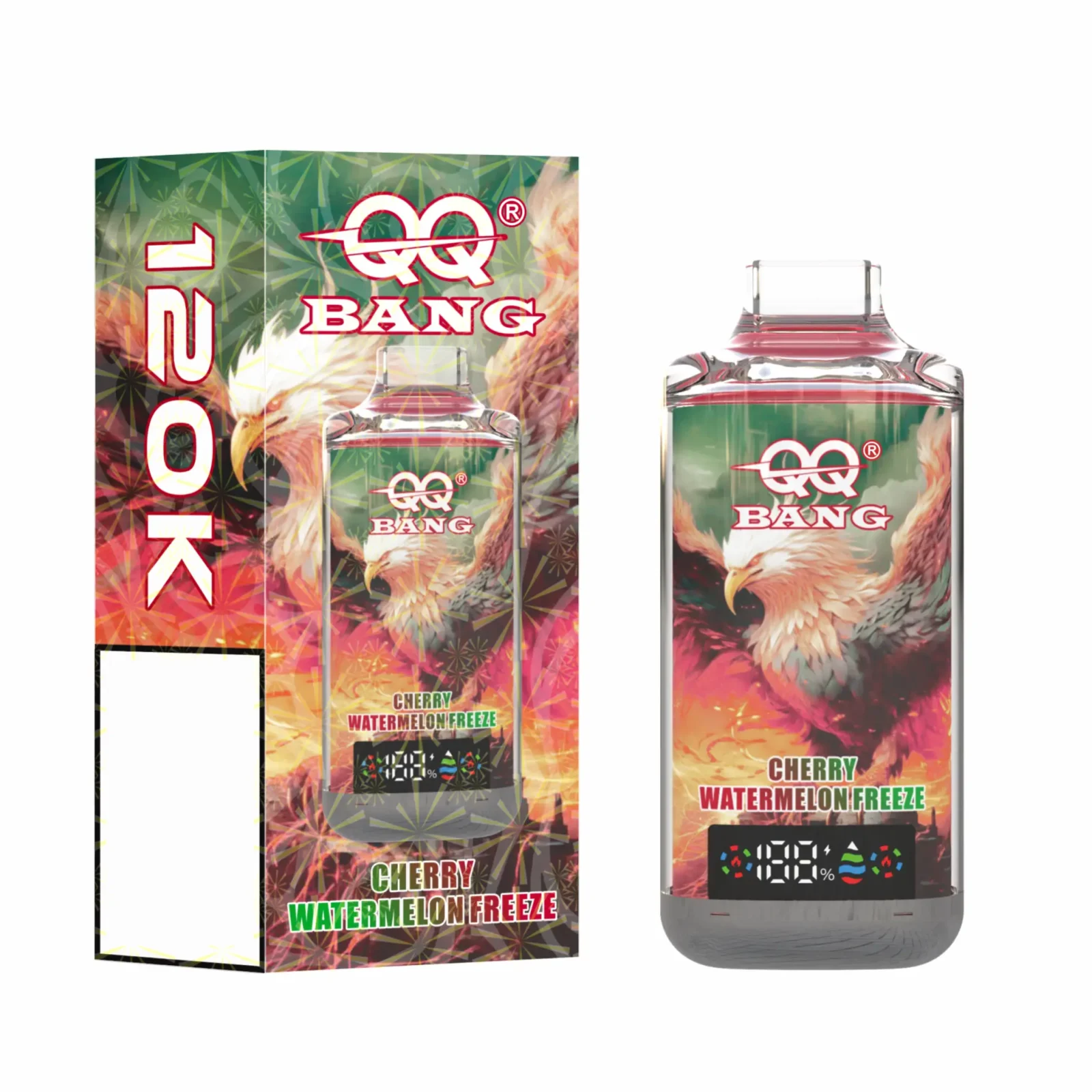QQ BANG 120000 DSK079 120K Puffs Disposable Vapes Smart Screen Crystal Wholesale Bulk Buy Dual Mesh Coil