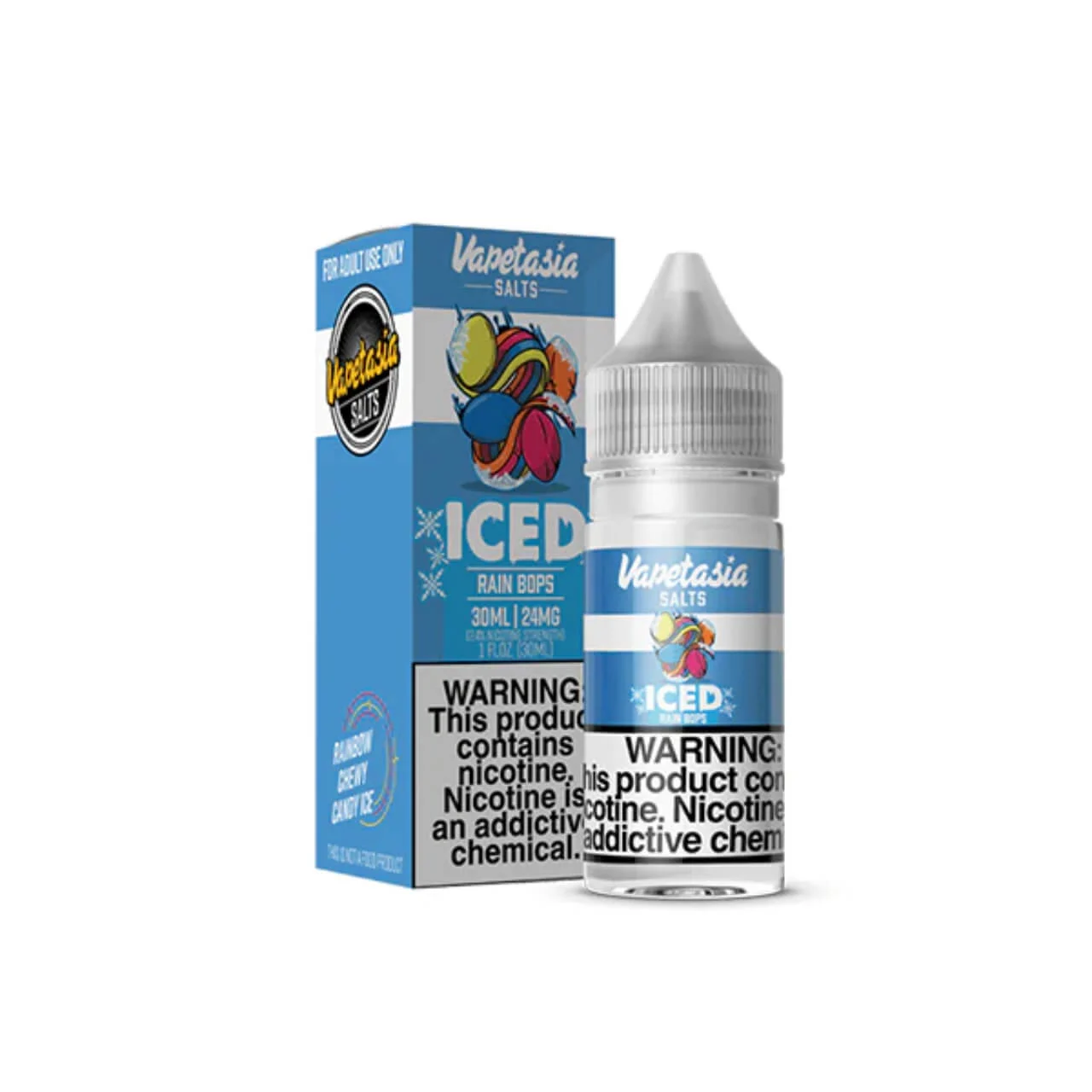 Salts Iced Rain Bops 30ml Synthetic Nicotine E-Juice | Vapetasia