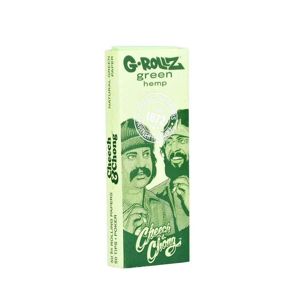Cheech & Chong x G-ROLLZ Organic Hemp Papers & Tips-50pc/1 1/4 24pcs - Image 2