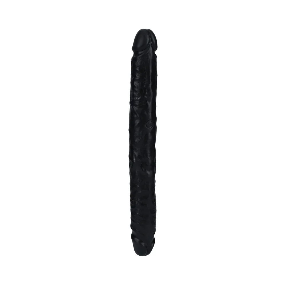 RealRock 12 in. Slim Double-Ended Dong Black - Image 2