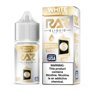 Salt White Gummy Ice Tobacco Free Nicotine E-Juice 30ml | Pod Juice x RAZ