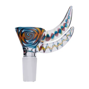 Cheech Glass 2" Wig Wag Dual Horn Bowl