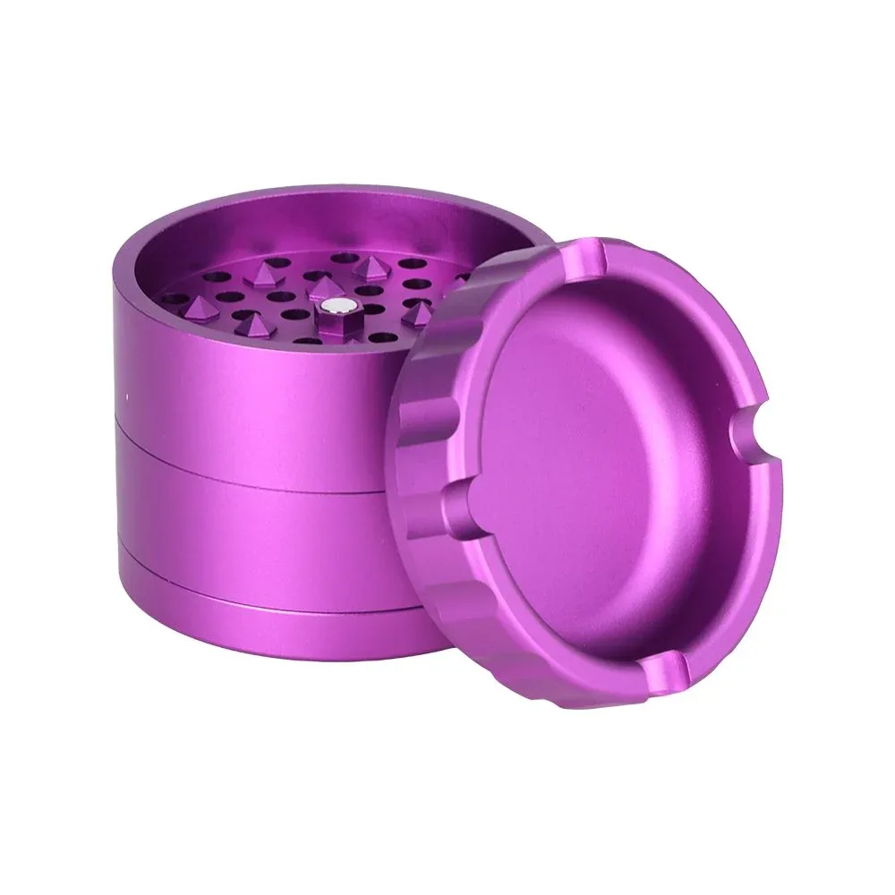 Aluminum Grinder with Ashtray Top - 4pc / 2.5" / Colors Vary - Image 2
