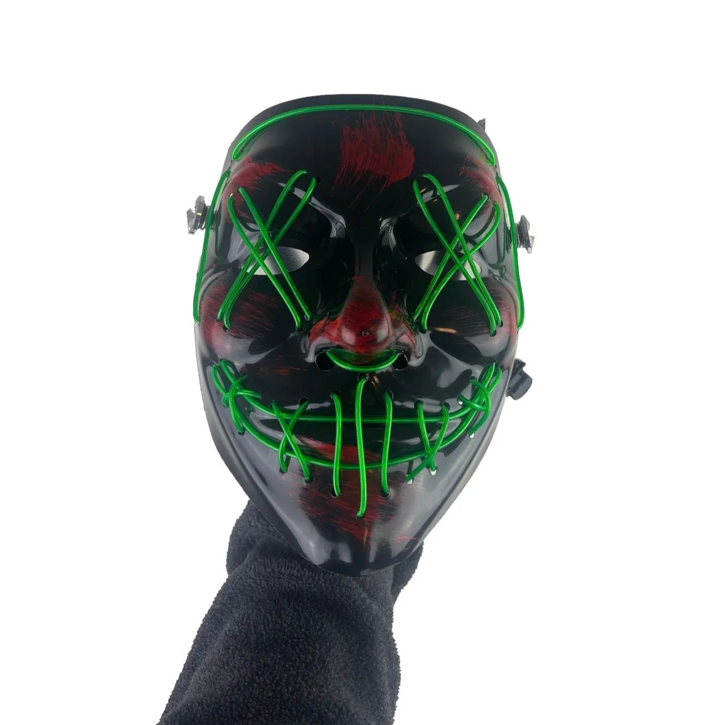 Light Up Black Plated Gas Mask Bong - Image 2