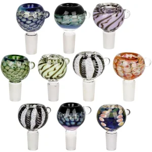 10CT BUNDLE - Roped Honeycomb Fancy Herb Slides - 14mm M