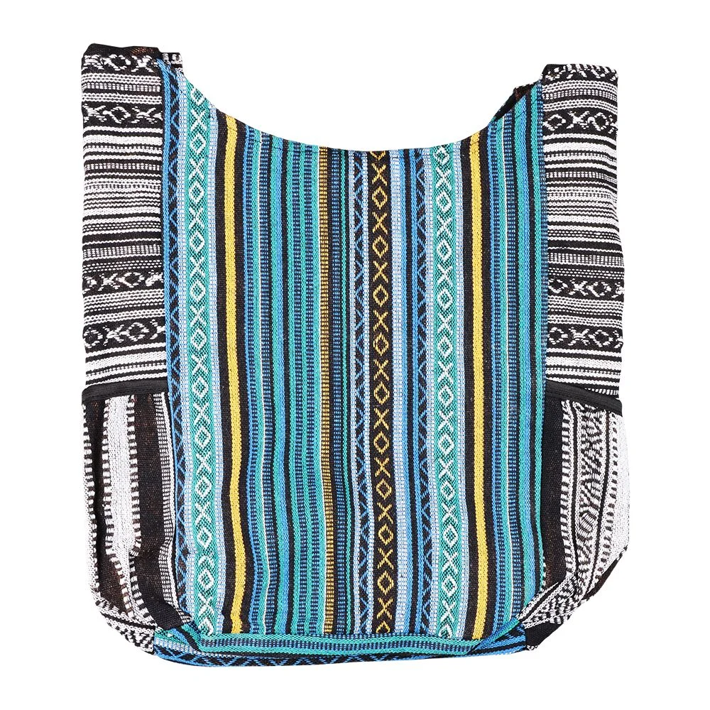 ThreadHeads Lotus Blooming Aztec Patchwork Shoulder Sling Bag - 16"x15" - Image 2