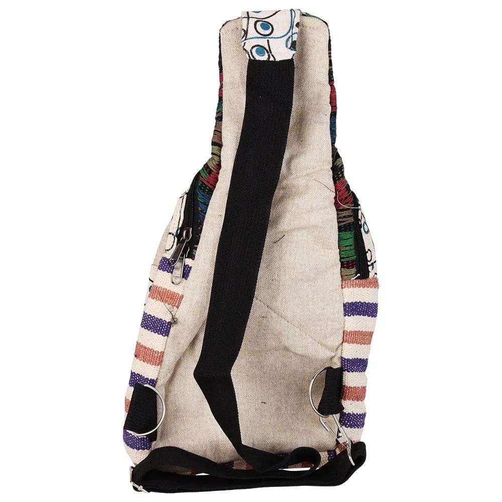 ThreadHeads Peaceful Shroom Patchwork Crossbody Bag - 10"x8" - Image 2