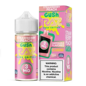 Strawberry Peach Gush Tobacco Free Nicotine E-Juice 100ml | Pod Juice x RAZ