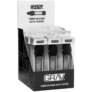 GRAV Silicone & Glass Octo-Taster Pipe - 4" / 16mm 15ct